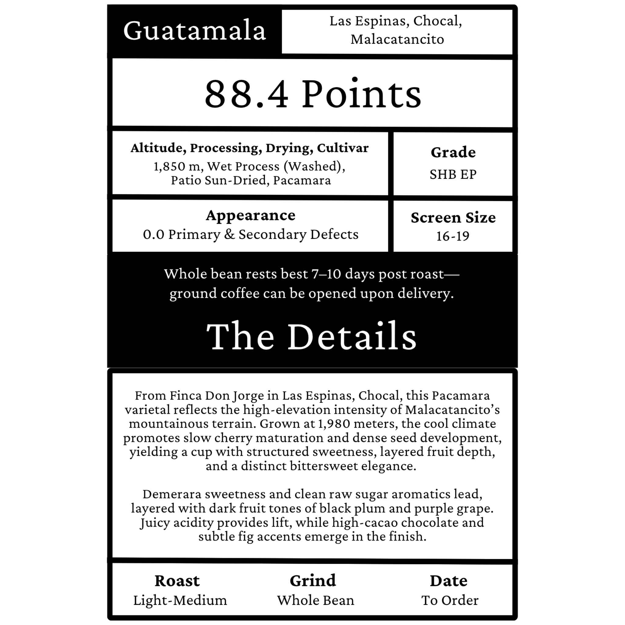 Guatemala Keneth Merida Estate Pacamara