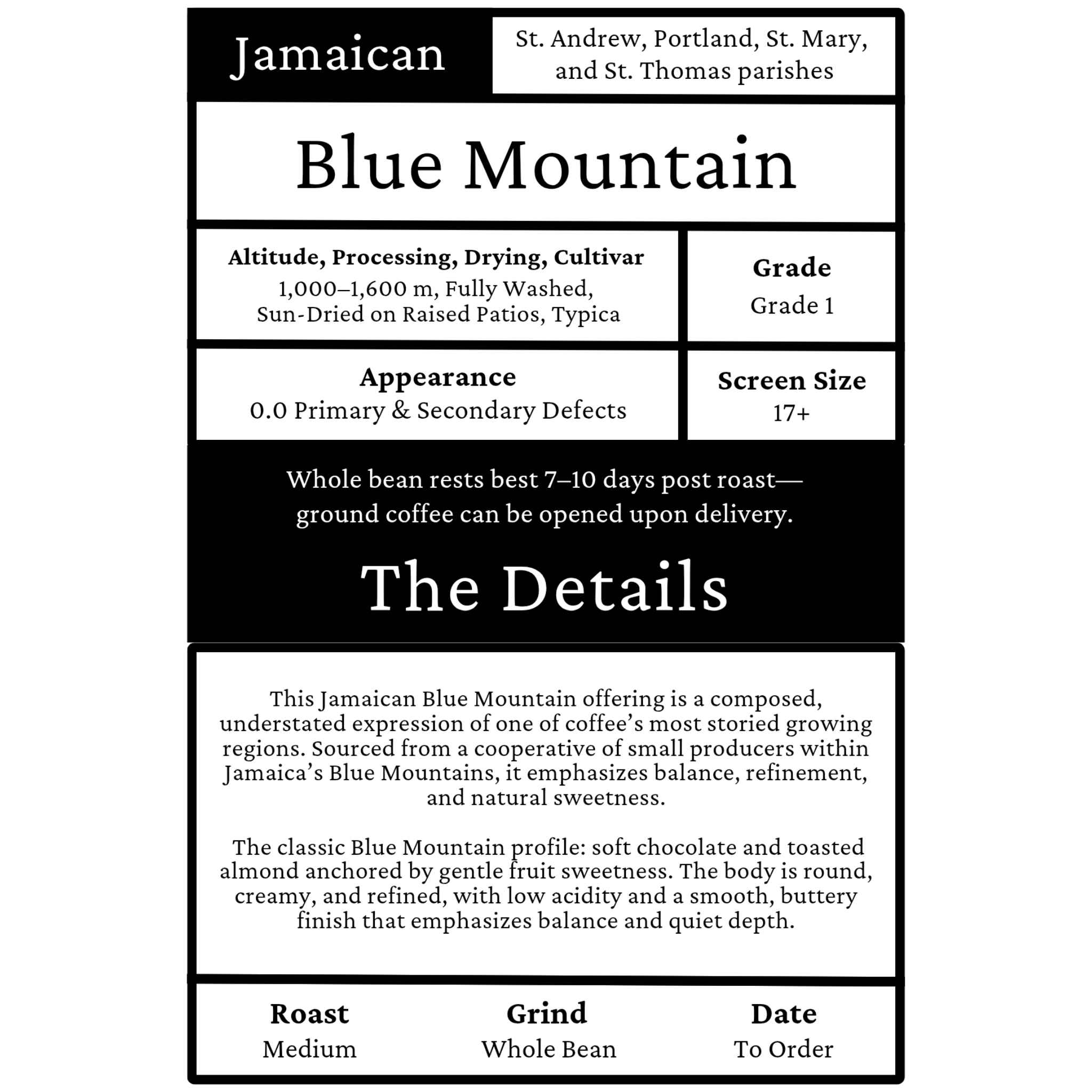 Jamaican Blue Mountain